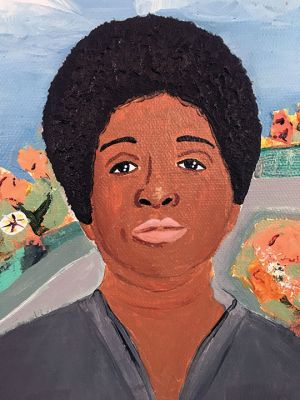 Alia Cusolito
Alia Cusolito’s art was on exhibit July 8 at the Mattapoisett Museum featuring depictions of Audre Lorde, a self-proclaimed “black, lesbian, mother, warrior, poet” who dedicated her life to confronting and addressing injustices of racism, sexism, classism and homophobia, and Emma, a dear friend who passed away in 2022. Photos of Alia’s artwork by Marilou Newell

