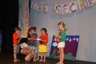 ‘The Secret’
The Marion Art Center wrapped up the first session of Artstart with a production of ‘The Secret’ this Friday. The two-week program for children ages four to nine focuses on arts, crafts, music, theater and stories. Program director Nancy Sparklin said the children had great fun and all got along wonderfully. Session two starts on July 9 and session three on July 25. More information about the program can be found on their website at www.marionartcenter.org/ArtStart, Photo by Paul Lopes
