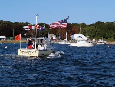 MBY Boat Parade
Mattapoisett Harbormaster Jamie McIntosh and Assistant Harbormaster Robert Clavin rounded up the procession of over 100 boats, while Assistant Harbormaster P J Gerald Beaudoin and Deputies Luke Mello and Sydney Haskell led them around Mattapoisett Harbor during Sunday’s parade that featured the Jaguar tugboat that earlier this year took the Mayflower back to Plymouth. The route took the boats past the Mattapoisett Boatyard as a sign of support in the wake of the August 19 fire that severely injured a worker
