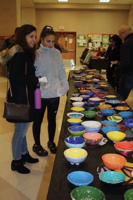 Project Empty Bowls
The Ceramics and Art I students at ORRHS created these one-of-a-kind bowls to serve up hot soup during the school’s first ever Project Empty Bowls fundraiser on November 29. The Empty Bowls Project is an international grassroots effort to raise funds and awareness of hunger. Proceeds from the event will go towards helping local folks in need put food in their families’ bowls. Photo by Jean Perry
