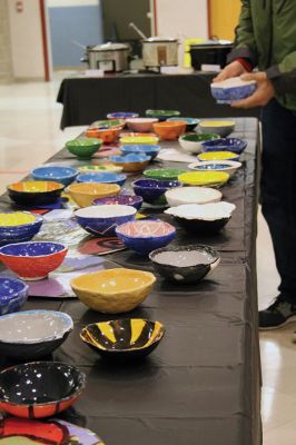 Project Empty Bowls
The Ceramics and Art I students at ORRHS created these one-of-a-kind bowls to serve up hot soup during the school’s first ever Project Empty Bowls fundraiser on November 29. The Empty Bowls Project is an international grassroots effort to raise funds and awareness of hunger. Proceeds from the event will go towards helping local folks in need put food in their families’ bowls. Photo by Jean Perry
