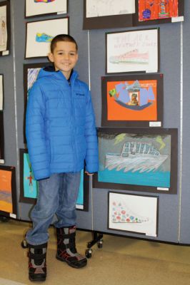 Center School Art Show
The Center School hallways and cafeteria walls were transformed into an art gallery March 12 during the school’s annual Student Art Show. Students chose their favorite work created in art class, taught by Greta Anderson and student teacher Chantal Allen. Photos by Jean Perry
