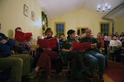 Tinkhamtown Chapel Christmas
The spirit of Christmas came to Mattapoisett on December 19 by way of Christmas caroling at the annual Tinkhamtown Chapel Christmas carol sing. The little chapel was filled with the voices of those who keep this decades-old tradition alive and pass it on to the next generation. Photos by Colin Veitch
