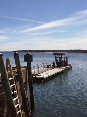 Signs of Spring
Signs of spring are in the air with the return of floating docks in Mattapoisett as harbors prepare for the boating season. Photos by Marilou Newell
