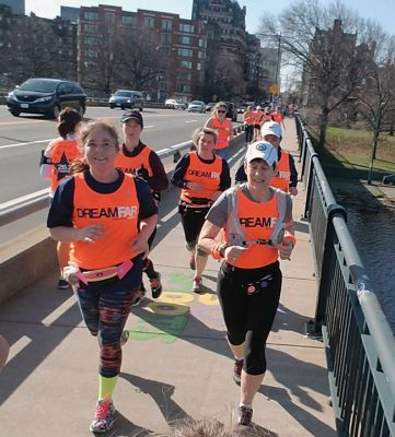 DREAMFAR High School Marathon Program
DREAMFAR High School Marathon Program participants at ORR are only weeks away from running 26.2 miles in Providence, RI. Some ORR members of the student running group recently ran a 20+ mile run in Boston in preparation for the Providence Marathon to be held on May 7. Many of the kids – and some of the mentoring adults – have never run before, especially on the scale of a marathon. They trained through the winter of 2016-17, running outdoors in rain, sleet, and bone-chilling South Coast wind to get to this 
