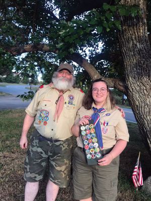 Eagle Scut
Audrey Blanchard, pictured with her father Michael Blanchard, has become Rochester's first female Eagle Scout. Photo by Mike DeCicco
