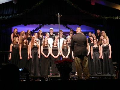 ORRHS Holiday Concert
Michael Barnicle directs the ORRHS chorus at the Holiday Concert. Photo by Renae Reints
