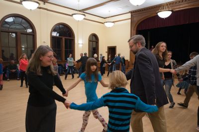 Harvest Family Dance
Families danced the night away the evening of November 15 during the Harvest Family Dance hosted by the Southcoast Children’s Chorus. A professional caller led participants step by step in contra dancing inside the Marion Music Hall, with proceeds of the dance funding the chorus’ trip to Austria in June. Photos by Felix Perez
