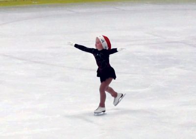Holiday on Ice 
First grader Sophie Lynch of Marion performed at the recent Commonwealth Figure Skating Holiday on Ice show. Photo courtesy of Pam Erickson.
