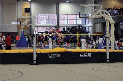 High Jump
ORR’s Paige Santos, shown here high jumping 5’4”, a personal best, placed first in the high jump competition at this weeks Invitational. Photo courtesy Rick Vigeant
