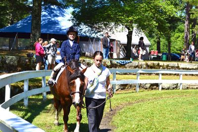 Marion Horse Show
There were sunny skies about Washburn Park on Saturday, July 5 for the Marion Horse Show. Although the postponement from Hurricane Arthur brought a significant decrease in participants, Show Committee member Deborah Martin was pleased with the turnout. By Jean Perry
