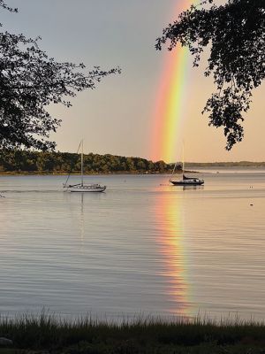 Nature’s Celebration
Jennifer Francis shared this photo of nature’s celebration after the storm taken from Piney Point looking across Wings Cove.
