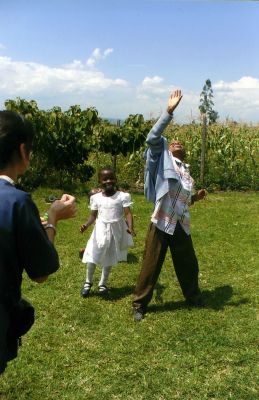 Kenya Relief
Kenyan children learn for the first time how to chase bubbles. They had never seen bubbles before. Mattapoisett residents Greg and Marina Wurl took their picture and they jumped and played. Photo courtesy of the Wurl family.
