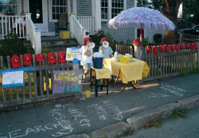 Sweet Fundraiser
LuLu Russell and Megan Iverson of Marion were busy selling lemonade during the Buzzards Bay Regatta this past weekend. The lemonade sale proceeds, which totaled over $1,000, will go to benefit cancer research. Photo courtesy of Jane Tucker.
