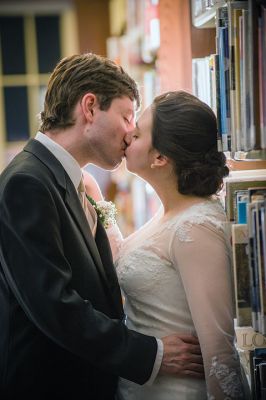 Mattapoisett Library Wedding
The Mattapoisett Library hosted its first ever all-out wedding ceremony on November 7. Shannon Devlin and Matthew Spelman tied the knot storybook style, witnessed by the hundreds of surrounding love stories that lie on library shelves. Photo submission Shannon Devlin
