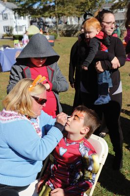 Family Fun Festival 
Families came out in record numbers to enjoy the 4th Annual Fall Free Family Fun Festival sponsored by the Mattapoisett’s Lion Club on October 19 held at Shipyard Park. Bruce Rocha of the club estimated attendance at over 400. Kids and adults alike enjoyed free face painting, bowling with pumpkins, a corn hole toss, snacks, hayrides to Ned’s Point and, yes, free pumpkins to take home. Photos by Marilou Newell and Sandra Frechette
