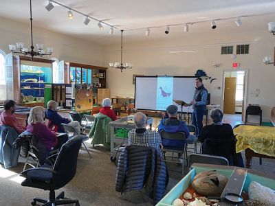 Marion Natural History Museum
The Marion Natural History Museum recently held a workshop on the many apps available to help people identify birds in the field. Justin Barrett, Nasketucket Bird Club president and museum board member, went over how best to use apps from Audubon, Cornell, Sibley and many others. We also learned how to record a bird or birds and have each one identified by call simultaneously. The museum wishes to thank Justin for his interesting presentation, and we look forward to our next walk
