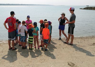 Marion Natural History Museum
The Marion Natural History Museum summer program learns what to look for when tracking terrapins. Many thanks to Don Lewis and Sue Wieber Nourse for sharing their expertise with us. We are confident that these budding naturalists will be keeping their eyes open for more evidence of these remarkable animals along our beaches. Photo courtesy of Turtle Journal & Cape Cod Consultants
