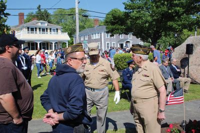 Marion’s Memorial Day
Retired Air Force Major Christopher Bonzagni addressed Marion’s Memorial Day observance at Old Landing. The procession began at the Music Hall and concluded at Old Landing. Photos by Mick Colageo and Robert Pina
