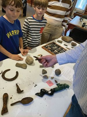 Marion Natural History Museum
The Marion Natural History Museum would like to thank Jim Pierson for his presentation on an introduction to Backyard Archaeology for our afterschool group. The students had a chance to take a close look at some of the artifacts he's found in his backyard and were shown how to use a metal detector to help find some of these items. 
