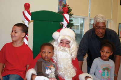 Breakfast with Santa
Marion’s Police Brotherhood held its 3rd annual toy drive and pancake breakfast with Santa at Sippican School on December 6. Families were asked to bring new unwrapped toys, and in return they were given a delicious pancake breakfast and a photo with Santa. The toys are being donated to the Justice Resource Institute, which provides a wide range of services to at-risk families and individuals. Photos by Marilou Newell

