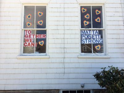 Mattapoisett Strong
A window message at 45 Main Street in Mattapoisett – Marilou Newell
