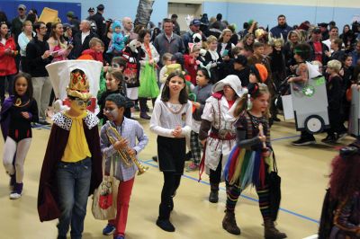 Annual Halloween Costume Contest 
The Mattapoisett Police Department’s Annual Halloween Costume Contest had spectators spinning in circles as the most creative than ever costumes paraded around the Center School gymnasium Thursday night. The costumes were such a hit, even the judges had a hard time choosing the winners of each age group. Photos by Jean Perry
