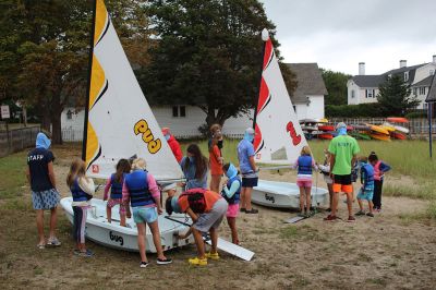 Mattapoisett Sailing
The Mattapoisett Sailing program is in its final week for the 2020 season. Begun in 2006 in memory of William Mee, the program is open to community children divided into two age groups that meet weekday mornings and afternoons at Mattapoisett Town Beach. From 9-11 am and 1-3 pm, students sail under the watchful eye of experienced instructors and three safety boats. For more information on how to support this non-profit organization, visit Mattsail.org. 
