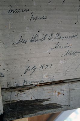Elizabeth Taber Library
The evidence of visitors to the cupola atop Marion’s Elizabeth Taber Library is still visible in signatures that go back to the 1800s. Photos by Mick Colageo
