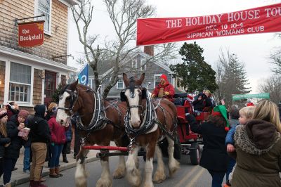 Marion Christmas Stroll
Sunday, December 11, was the annual Marion Christmas Stroll when Santa greets the crowd at Town Wharf before mounting his horse-drawn carriage for a ride through Marion village.
