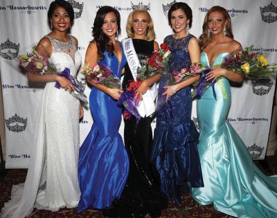 Miss South Coast
Jillian Zucco of Mattapoisett (2nd from left), competing as Miss South Coast, was chosen as the first runner up in the 77th annual Miss Massachusetts Scholarship Pageant and received a $3,000 scholarship. Zucco was also the recipient of the Dr. Robert Harney Preliminary Swimsuit Award in the amount of a $250 scholarship and a $150 scholarship as the Miss Miracle Maker, which is awarded to the contestant who raises the most funds for the Children's Miracle Network Hospitals.
