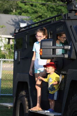 Police Patrol 
Tuesday, August 1, was National Night Out at ORR and across the country, with local Tri-Town and regional police departments hosting the event aimed at raising awareness of community police efforts. Photos by Jean Perry
