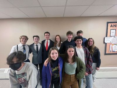 Old Rochester Debate Team
The Old Rochester Debate Team has just completed their 2021-2022 debate season. The team was small, but mighty in their wins. Senior varsity partners Mackenzie Wilson and Eddie Gonet IV received first place as the Affirmative Team in the Massachusetts Speech and Debate League with an undefeated record of 9-0. Their negative counterparts, Samuel Harris and Maxwell Vivino, placed second in the league as a negative team with an outstanding record of 8-1. 

