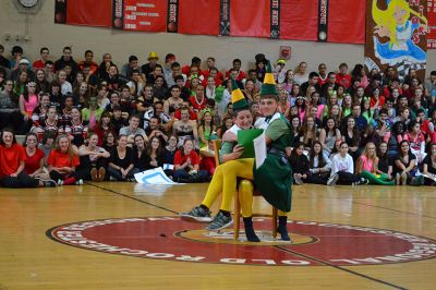 ORR Spirt Week
It was seniors versus juniors versus sophomores versus freshman at the Old Rochester Regional High School Homecoming Pep Rally on Friday, October 17. Every year, each grade competes against each other for best skit, traditionally an ORR-themed parody of a movie. Can you guess what each grade level chose for their skit? Photos by Jean Perry
