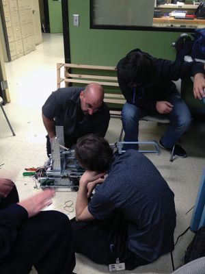 Old Colony Robotics
Tensions are high as the Old Colony Robotics teams prepares for the VEX Robotics Starstruck Competition on January 21. The students have spent countless hours building and re-building their robot in preparation for the event. Photos by Elizabeth Jerome
