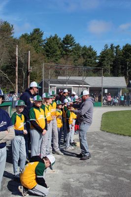 Opening Day of Old Rochester Youth Baseball
Opening Day of Old Rochester Youth Baseball brought out the crowds to hail the march from the Dexter Lane fields over to Gifford Park for ceremonies, including recognition for 12-year-old players entering their final year of little league. Photos by Mick Colageo
