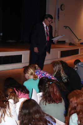 Senator Marc Pacheco
Senator Marc Pacheco visited the Sippican Elementary School fifth grade classes on May 12 and read “The Ladybug Story,” a true story based on the work of students from Franklin whose desire to have the ladybug legislated as the official state bug has become a teaching tool on how bills are drafted and enacted upon through the legislative process. Photo by Marilou Newell
