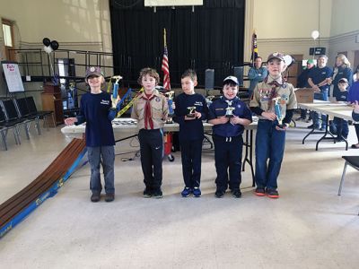 Pinewood Derby
Cub Scout Pack 53 of Mattapoisett had their annual Pinewood Derby on Saturday, March 4, at the Mattapoisett Congregational Church Hall. The top three racers will move onto the regional race that will be held in Rochester on March 18. Photos courtesy of Mike Eaton
