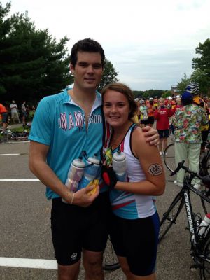 Team oN A Mission
Siblings Zach and Abbey Smith are members of Team oN A Mission, a cycling squad founded by Sarah Marchisio to memorialize her late mother, Nancy, and comprised mostly of Tri-Town residents who recently completed the Pan Mass Challenge to raise money for cancer research. Photo courtesy Team oN A Mission
