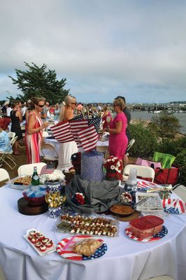 Great Picnic
Attendees at Friday night’s “Great Picnic” on the one-acre Munro preserve overlooking Mattapoisett Harbor enjoyed live music and adorned their tables with creatively competitive centerpieces featuring everything from a palm tree to pickleballs. Mattapoisett Land Trust Vice President Peter Davies told the Wanderer that the Mattapoisett Museum and the MLT have jointly organized the event for five nonconsecutive years. Proceeds from the annual event support their programs. Photos by Mick Colageo
