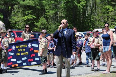 Rochester's Memorial Day
Rochester’s annual Memorial Day parade and procession lured scores of residents to the steps of Town Hall on Sunday to honor our fallen. Trent Crook of Boy Scout Troop 31 read the Gettysburg Address, and Madeline Dugas read the Governor’s Proclamation. Photos by Jean Perry
