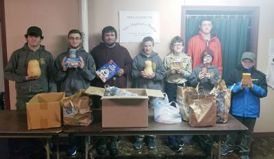 Rochester Troop 31
Rochester Troop 31 delivered food donations they have been collecting all month to Shepherd's Pantry in Acushnet for Thanksgiving. November was ‘Scouting for Food Month’ and Troop 31 Scouts and Leaders take this type of community service very seriously. This year they will be extending Scouting for Food to December as well. Photos by Ilana Mackin
