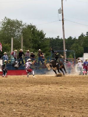 Rochester Rodeo
The second of the bi-weekly rodeo was held at the Rochester Fair Grounds this past Saturday by New England Rodeo. Present were over 20 professional bull riders from New England, Latin America, and Brazil. There were also professional barrel riders and mounted shooters. There were some young cowboys and cowgirls who also gave it their best to stay on a bucking pony. Children under 14 years of age were invited to the field to participate in competitive games to win a ribbon. Photos by Michael J. DeCicco & Hea
