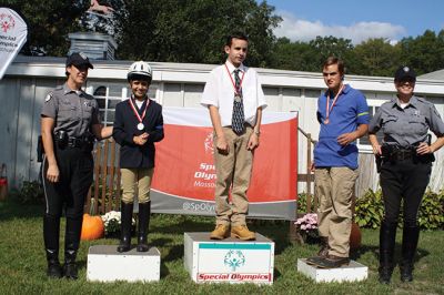 South Shore Equestrian Tournament
Seven horseback riding students from Seahorse Farm in Mattapoisett attended the 2015 Massachusetts Special Olympics South Shore Equestrian Tournament in Hanover on Sunday. Seahorse Farm is the home of Helping Hands and Hooves, a nonprofit organization that provides horseback riding lessons and therapy to people with special needs. Photos by Jean Perry
