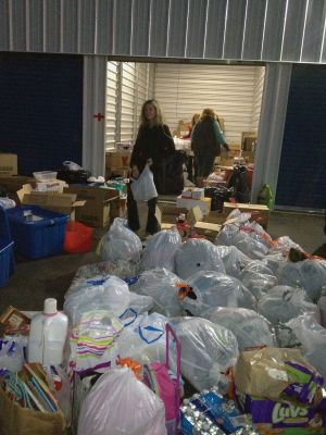 Hurricane Sandy 
Mattapoisett residents banded together to collect a plethora of items to deliver to Hurricane Sandy victims in New York and New Jersey on Friday.  The storm has affected 50-million families along the East Coast.  Photo courtesy of Jacqueline Lizotte. 
