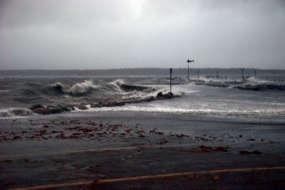 After Sandy
Surf crashes over the Mattapoisett Town Wharf during Hurricane Sandy. Photo by Faith Ball

