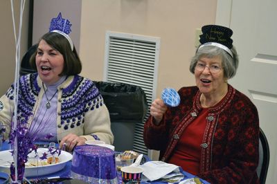 Noon Year’s Eve
The year 2014 arrived a little early on Tuesday afternoon for the guests at the Senior Center’s Annual New Year’s Eve party. It was a “Noon Year’s Eve” party of sorts, with more than enough shiny hats and tiaras, colorful noisemakers, bright balloons, and champagne to go around. Photo by Jean Perry
