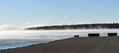 Misty Waters
Jen Shepley shared this photo of mist on the harbor brought about by Saturday’s low temperatures.
