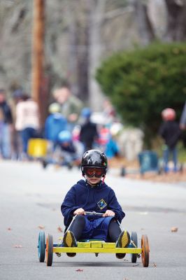 Soapbox Derby 
The Marion Cub Scouts Pack 32 Biennial Soapbox Derby rolled through Holmes Street in Marion on November 14, along with the annual food drive in partnership with the Marion Police and the First Congregational Church of Marion. Over 500 pounds of food were 
