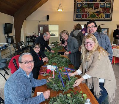 St. Gabriel's Episcopal Church 
St. Gabriel's Episcopal Church of Marion friends and families gathered after the morning service to make advent wreaths. An advent wreath is a circle of greenery, marked by four candles that represent the four Sundays of the season of Advent. An additional candle is lit as each new Sunday is celebrated in Advent. The making of advent wreaths on the first Sunday of Advent has become a tradition for St. Gabriel's Church. Come and join us next year. Photos courtesy of Tanya Ambrosi
